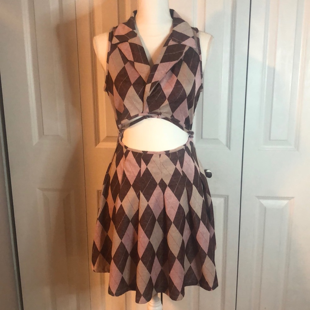 Vintage look mid ribbed cropped front, size Large